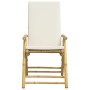 3-Piece Bamboo Folding Bistro Set with Cream White Cushions by vidaXL, Garden sets - Ref: Foro24-3208931, Price: 215,27 €, Di...