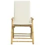 3-Piece Bamboo Folding Bistro Set with Cream White Cushions by vidaXL, Garden sets - Ref: Foro24-3208931, Price: 248,75 €, Di...
