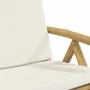 3-Piece Bamboo Folding Bistro Set with Cream White Cushions by vidaXL, Garden sets - Ref: Foro24-3208931, Price: 248,75 €, Di...