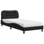 Bed with black synthetic leather mattress 80x200 cm by vidaXL, Beds and slatted bases - Ref: Foro24-3208682, Price: 264,87 €,...