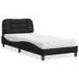 Cama con colchón cuero sintético negro 90x190 cm de vidaXL, Camas y somieres - Ref: Foro24-3208689, Precio: 283,03 €, Descuen...
