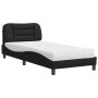 Cama con colchón cuero sintético negro 90x190 cm de vidaXL, Camas y somieres - Ref: Foro24-3208689, Precio: 288,19 €, Descuen...