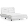 Bett mit weißer Kunstledermatratze 120x200 cm von vidaXL, Betten und Lattenroste - Ref: Foro24-3208711, Preis: 397,46 €, Raba...