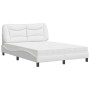 Bett mit weißer Kunstledermatratze 120x200 cm von vidaXL, Betten und Lattenroste - Ref: Foro24-3208711, Preis: 397,46 €, Raba...