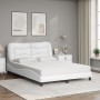 Bett mit weißer Kunstledermatratze 120x200 cm von vidaXL, Betten und Lattenroste - Ref: Foro24-3208711, Preis: 397,46 €, Raba...