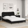 Cama con colchón cuero sintético negro 140x200 cm de vidaXL, Camas y somieres - Ref: Foro24-3208724, Precio: 434,14 €, Descue...