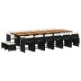 17-teiliges Gartenmöbel-Set mit schwarzen synthetischen Rattankissen von vidaXL, Gartensets - Ref: Foro24-3277958, Preis: 958...