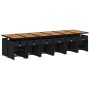 17-teiliges Gartenmöbel-Set mit schwarzen synthetischen Rattankissen von vidaXL, Gartensets - Ref: Foro24-3277958, Preis: 958...
