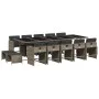 Garden dining set with cushions 15 pieces gray synthetic rattan by vidaXL, Garden sets - Ref: Foro24-3277939, Price: 960,09 €...