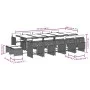 Garden dining set with cushions 15 pieces gray synthetic rattan by vidaXL, Garden sets - Ref: Foro24-3277939, Price: 960,09 €...