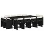 Garden dining set with cushions 13 pieces black synthetic rattan by vidaXL, Garden sets - Ref: Foro24-3277985, Price: 872,26 ...