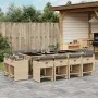 Garden dining set with cushions 13 pieces beige synthetic rattan by vidaXL, Garden sets - Ref: Foro24-3277991, Price: 945,65 ...