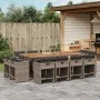 Garden dining set with cushions 13 pieces gray synthetic rattan by vidaXL, Garden sets - Ref: Foro24-3277993, Price: 942,00 €...