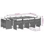 Garden dining set with cushions 13 pieces gray synthetic rattan by vidaXL, Garden sets - Ref: Foro24-3277993, Price: 942,00 €...