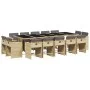 Set comedor de jardín con cojines 15 pzas ratán sintético beige de vidaXL, Conjuntos de jardín - Ref: Foro24-3278003, Precio:...