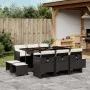 11-piece garden dining set with black synthetic rattan cushions by vidaXL, Garden sets - Ref: Foro24-3277733, Price: 615,37 €...