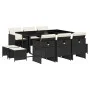 11-piece garden dining set with black synthetic rattan cushions by vidaXL, Garden sets - Ref: Foro24-3277733, Price: 615,37 €...