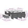 11-piece garden dining set with black synthetic rattan cushions by vidaXL, Garden sets - Ref: Foro24-3277733, Price: 566,05 €...