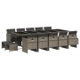 Set comedor de jardín con cojines 15 pzas ratán sintético gris de vidaXL, Conjuntos de jardín - Ref: Foro24-3277759, Precio: ...