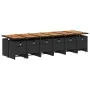 17-teiliges Gartenmöbel-Set mit schwarzen synthetischen Rattankissen von vidaXL, Gartensets - Ref: Foro24-3277778, Preis: 1,0...