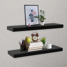 Floating wall shelves 2 units black 80x20x3.8 cm by vidaXL, Shelves and shelves - Ref: Foro24-288202, Price: 61,71 €, Discoun...