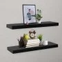 Floating wall shelves 2 units black 80x20x3.8 cm by vidaXL, Shelves and shelves - Ref: Foro24-288202, Price: 61,71 €, Discoun...
