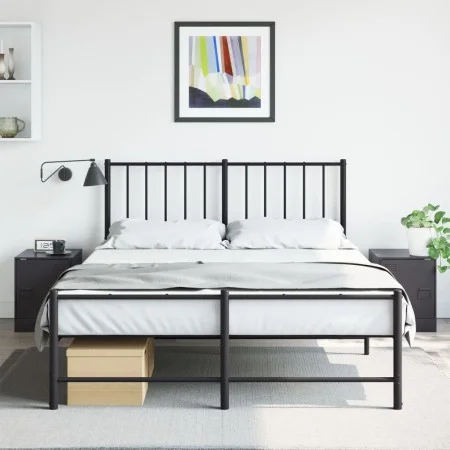 Mesitas de noche 2 unidades acero negro 34,5x39x44 cm de vidaXL, Mesitas de noche - Ref: Foro24-841608, Precio: 66,49 €, Desc...