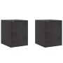 Mesitas de noche 2 unidades acero negro 34,5x39x44 cm de vidaXL, Mesitas de noche - Ref: Foro24-841608, Precio: 67,30 €, Desc...
