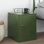 Mesita de noche acero verde oliva 34,5x39x44 cm de vidaXL, Mesitas de noche - Ref: Foro24-841615, Precio: 53,70 €, Descuento: %