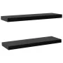Floating wall shelves 2 units black 80x20x3.8 cm by vidaXL, Shelves and shelves - Ref: Foro24-288202, Price: 61,71 €, Discoun...