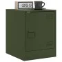 Mesita de noche acero verde oliva 34,5x39x44 cm de vidaXL, Mesitas de noche - Ref: Foro24-841615, Precio: 53,70 €, Descuento: %