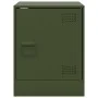 Mesita de noche acero verde oliva 34,5x39x44 cm de vidaXL, Mesitas de noche - Ref: Foro24-841615, Precio: 53,70 €, Descuento: %