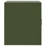 Mesita de noche acero verde oliva 34,5x39x44 cm de vidaXL, Mesitas de noche - Ref: Foro24-841615, Precio: 53,70 €, Descuento: %