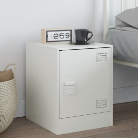Nachttisch aus weißem Stahl, 34,5 x 39 x 44 cm von vidaXL, Nachttische - Ref: Foro24-841617, Preis: 43,15 €, Rabatt: %