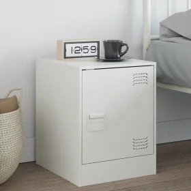 White steel nightstand 34.5x39x44 cm by vidaXL, Nightstands - Ref: Foro24-841617, Price: 42,69 €, Discount: %