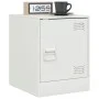 Mesita de noche acero blanco 34,5x39x44 cm de vidaXL, Mesitas de noche - Ref: Foro24-841617, Precio: 42,69 €, Descuento: %