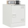 Nachttisch aus weißem Stahl, 34,5 x 39 x 44 cm von vidaXL, Nachttische - Ref: Foro24-841617, Preis: 43,15 €, Rabatt: %