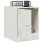 Mesita de noche acero blanco 34,5x39x44 cm de vidaXL, Mesitas de noche - Ref: Foro24-841617, Precio: 42,69 €, Descuento: %