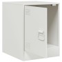 Nachttisch aus weißem Stahl, 34,5 x 39 x 44 cm von vidaXL, Nachttische - Ref: Foro24-841617, Preis: 43,15 €, Rabatt: %