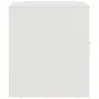 Mesita de noche acero blanco 34,5x39x44 cm de vidaXL, Mesitas de noche - Ref: Foro24-841617, Precio: 42,69 €, Descuento: %