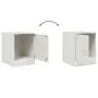 Mesita de noche acero blanco 34,5x39x44 cm de vidaXL, Mesitas de noche - Ref: Foro24-841617, Precio: 42,69 €, Descuento: %
