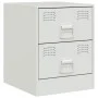 Nachttisch aus weißem Stahl, 34,5 x 39 x 44 cm von vidaXL, Nachttische - Ref: Foro24-841629, Preis: 53,40 €, Rabatt: %