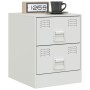 Nachttisch aus weißem Stahl, 34,5 x 39 x 44 cm von vidaXL, Nachttische - Ref: Foro24-841629, Preis: 53,92 €, Rabatt: %