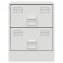 Nachttisch aus weißem Stahl, 34,5 x 39 x 44 cm von vidaXL, Nachttische - Ref: Foro24-841629, Preis: 53,40 €, Rabatt: %