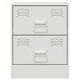 Nachttisch aus weißem Stahl, 34,5 x 39 x 44 cm von vidaXL, Nachttische - Ref: Foro24-841629, Preis: 53,92 €, Rabatt: %
