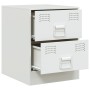 Mesita de noche acero blanco 34,5x39x44 cm de vidaXL, Mesitas de noche - Ref: Foro24-841629, Precio: 54,14 €, Descuento: %