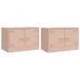 TV-Möbel 2 Einheiten rosa Stahl 67x39x44 cm von vidaXL, TV-Möbel - Ref: Foro24-841634, Preis: 109,14 €, Rabatt: %