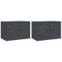 Muebles para TV 2 unidades acero gris antracita 67x39x44 cm de vidaXL, Muebles TV - Ref: Foro24-841636, Precio: 109,47 €, Des...