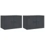 TV furniture 2 units anthracite gray steel 67x39x44 cm by vidaXL, TV Furniture - Ref: Foro24-841636, Price: 108,48 €, Discoun...
