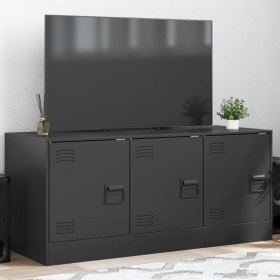 Black steel TV cabinet 99x39x44 cm by vidaXL, TV Furniture - Ref: Foro24-841643, Price: 89,49 €, Discount: %